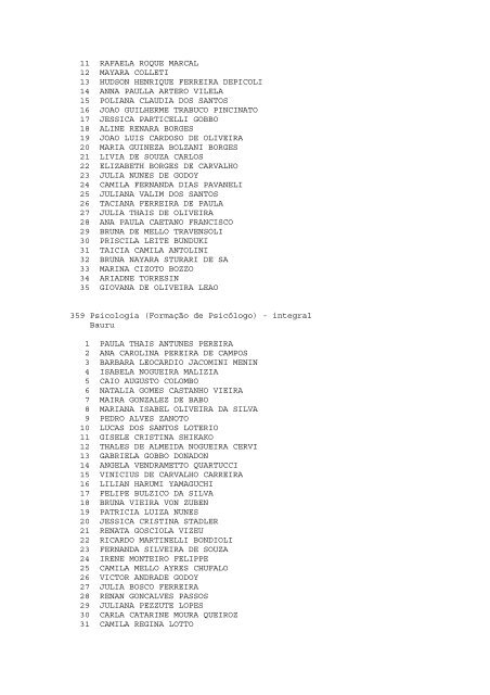 Lista de Espera - Elite PrÃ©-Vestibular-Campinas