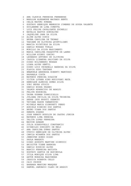 Lista de Espera - Elite PrÃ©-Vestibular-Campinas