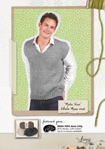 featured yarn... 'Moda Vera' Akala Mens vest - Spotlight