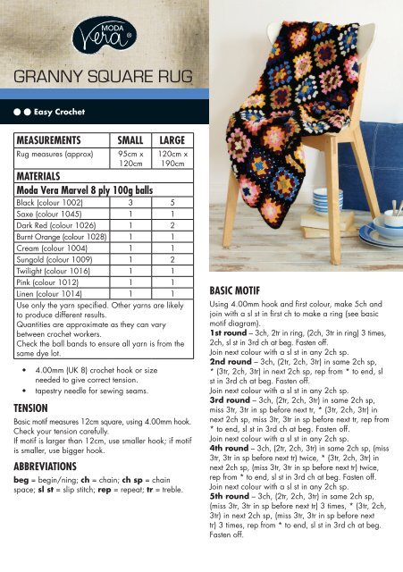 Granny Square Style Rag Rug GRANNY SQUARE RUG - Spotlight