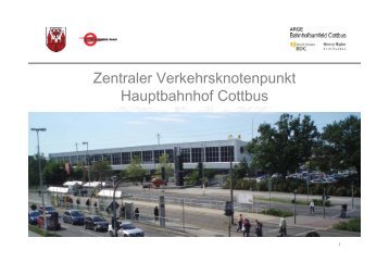 Zentraler Verkehrsknotenpunkt Hauptbahnhof Cottbus