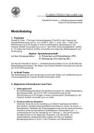 Modulkatalog+Diplom - Institut fÃ¼r Sportwissenschaft - Friedrich ...