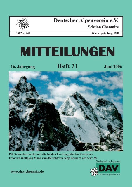 Heft 31 - DAV Sektion Chemnitz