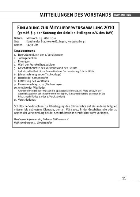 PROGRAMM - DAV Sektion Ettlingen