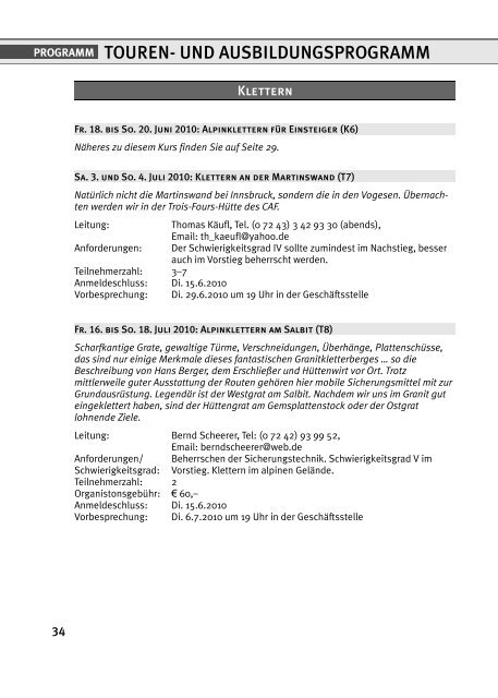 PROGRAMM - DAV Sektion Ettlingen