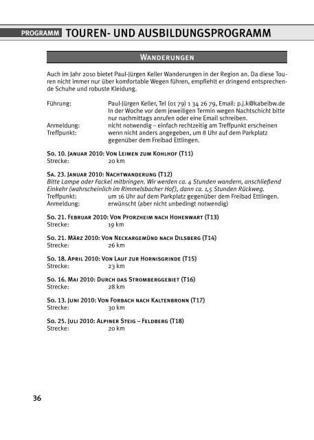 PROGRAMM - DAV Sektion Ettlingen