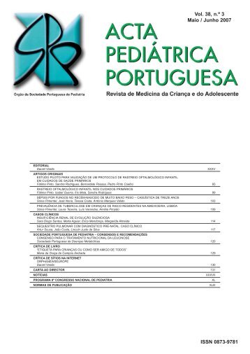 Vol. 38, n.Âº 3 Maio - Sociedade Portuguesa de Pediatria