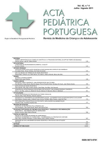 Acta Ped Vol 42 N 4 - Sociedade Portuguesa de Pediatria