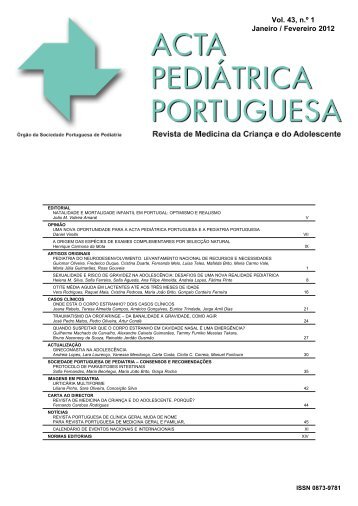 Vol. 43, n.Âº 1 Janeiro / Fevereiro 2012 - Sociedade Portuguesa de ...