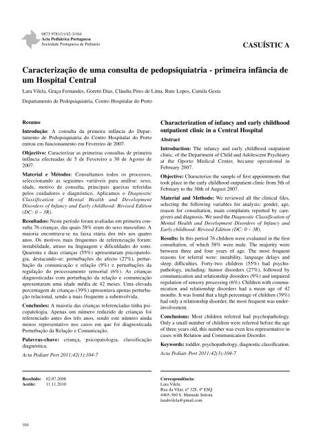Acta Ped Vol 42 N 3 - Sociedade Portuguesa de Pediatria