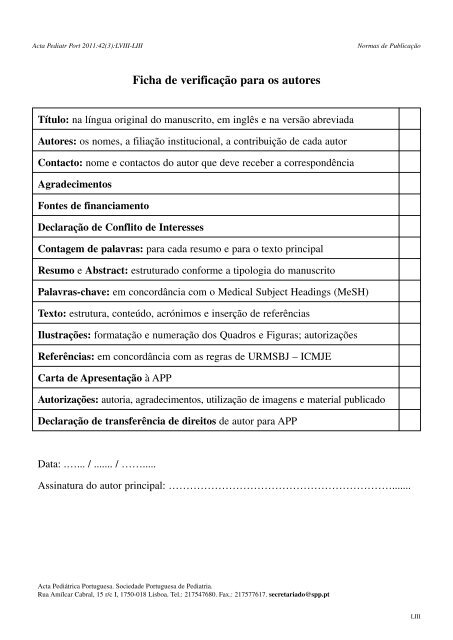 Acta Ped Vol 42 N 3 - Sociedade Portuguesa de Pediatria