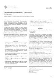 Carta Hospitalar PediÃ¡trica - Uma reflexÃ£o do Dr.Âº JosÃ© Carlos Peixoto