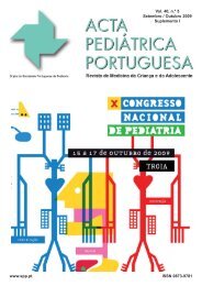 acta pediÃ¡trica portuguesa - Sociedade Portuguesa de Pediatria
