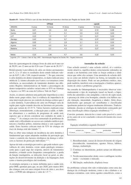 Acta Ped Vol 39 N 4:Acta Ped Vol 39 N 4 - Sociedade Portuguesa ...
