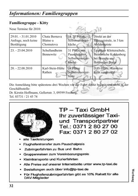 Sektionsmitglieder berichten - DAV Sektion Chemnitz