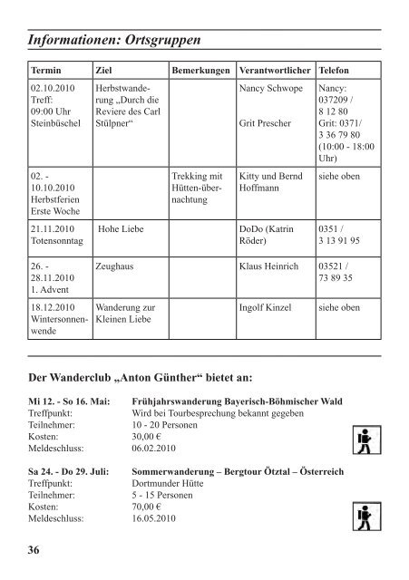 Sektionsmitglieder berichten - DAV Sektion Chemnitz