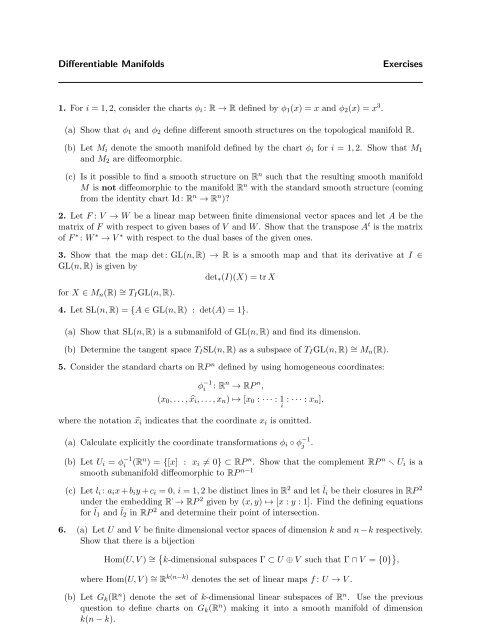 exercise sheet - CMUP
