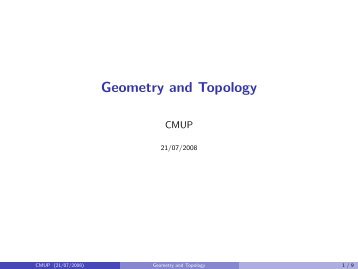 Geometry and Topology - CMUP