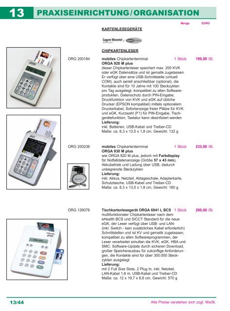 PRAXISEINRICHTUNG / ORGANISATION  - Bodo Schmidt GmbH