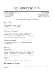 Curriculum Vitae (Georges Skandalis) ´Etat civil : Cursus ... - CMUP