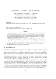 Global Generic Dynamics Close to Symmetry - CMUP ...