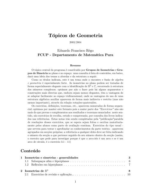 TÃ³picos de Geometria - CMUP