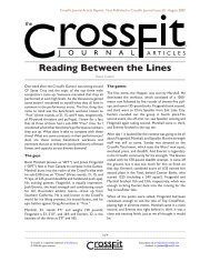 Reading Between the Lines - CrossFit