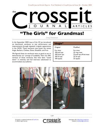 “The Girls” for Grandmas! - CrossFit