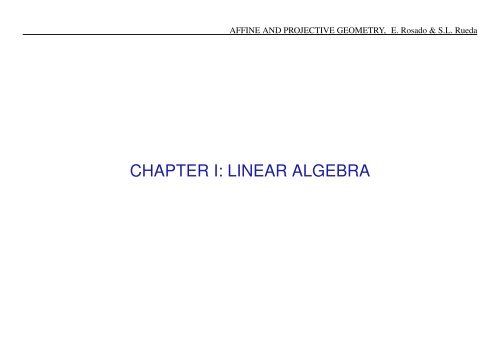 CHAPTER I: LINEAR ALGEBRA - OCW UPM