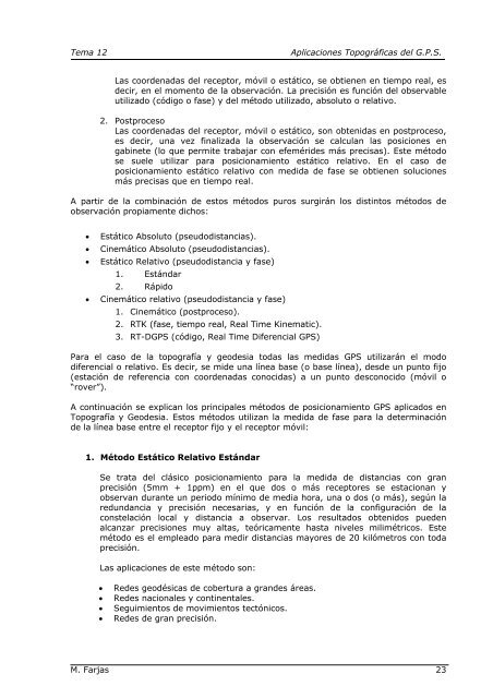 Tema 12:Aplicaciones TopogrÃ¡ficas del G.P.S - OCW UPM