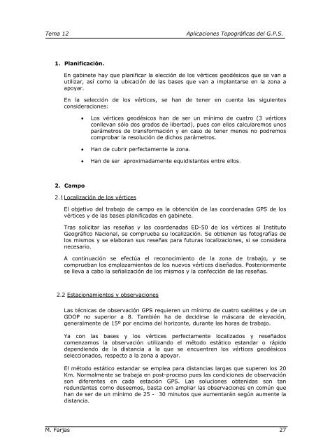 Tema 12:Aplicaciones TopogrÃ¡ficas del G.P.S - OCW UPM