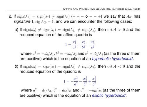 CHAPTER III: CONICS AND QUADRICS - OCW UPM