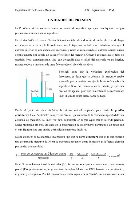 UNIDADES DE PRESIÃN - OCW UPM