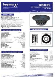 speaker beyma 18g550