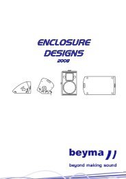 ENCLOSURE ENCLOSURE DESIGNS - Beyma