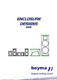 ENCLOSURE ENCLOSURE DESIGNS - Beyma