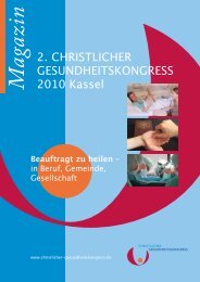 M agazin - Christlicher Gesundheitskongress