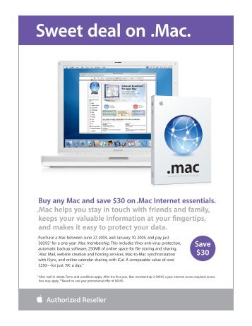 Sweet deal on .Mac. - Apple Store