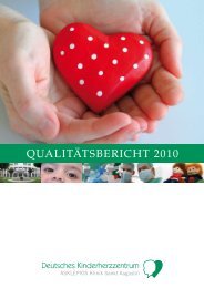 QUALITÄTSBERICHT 2010 - Deutsches Kinderherzzentrum Sankt ...