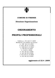 ORDINAMENTO DEI PROFILI PROFESSIONALI - Comune di Firenze