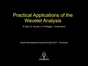 Practical Applications of the Wavelet Analysis