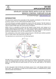 Develop Custom Tests With CLIO QC TCP/IP Remote Control ...