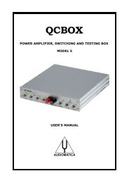 QCBOX Model 5 User's Manual - Audiomatica Srl