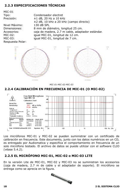 CLIO Software Release 10 VersiÃ³n Standard ... - Audiomatica Srl