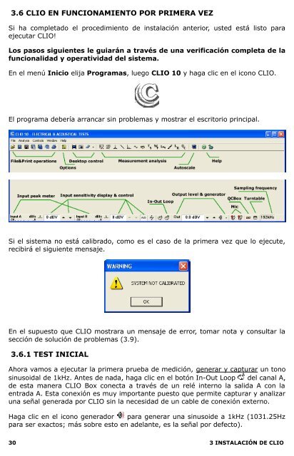 CLIO Software Release 10 VersiÃ³n Standard ... - Audiomatica Srl