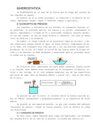 Apunte de HidrostÃ¡tica - Fisicattie.com.ar