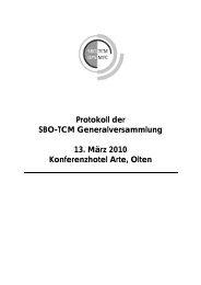 Protokoll der SBO-TCM Generalversammlung 13. MÃ¤rz 2010 ...