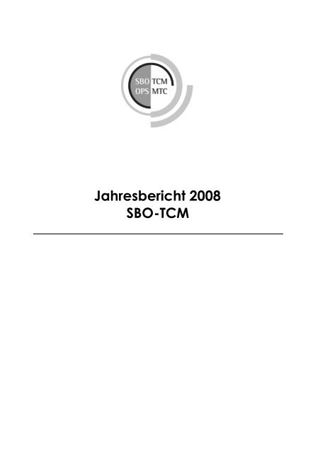 Jahresbericht 2008 SBO-TCM