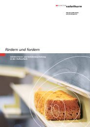 BroschÃ¼re fÃ¶rdern und fordern - Kanton Solothurn