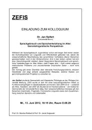 EINLADUNG ZUM KOLLOQUIUM - ZefiS